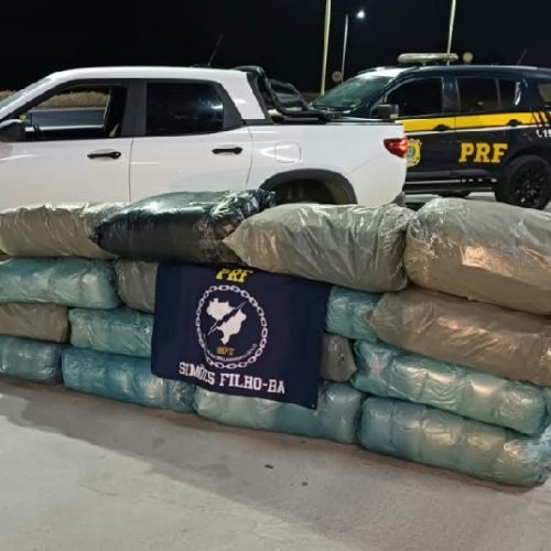 Polícia Rodoviária Federal intercepta 140 quilos de maconha na Br-324 em Salvador