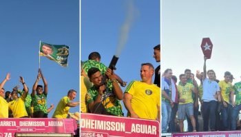 Sandro Filho sobe em trio elétrico e reforça ato de Flávio Bolsonaro na capital baiana