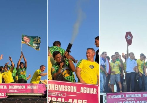 Sandro Filho sobe em trio elétrico e reforça ato de Flávio Bolsonaro na capital baiana