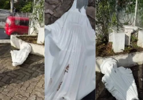 Vandalismo atinge imagem de Nossa Senhora em paróquia de Salvador